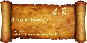 Linges Román névjegykártya